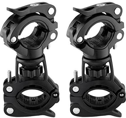 ROCKBROS Halterung für Taschenlampe, 360°Drehbare Fahrradlicht Halterung für Lenkerdurchmesser 20-35mm
