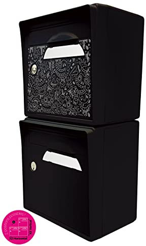 Pack de 2 boîtes aux Lettres murales - The Black Maniac [SKWAK] - Noir Intense