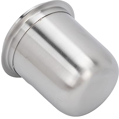 Bicchiere Dosatore caffè 58mm Bicchiere Dosatore 150ml in Acciaio Inox Bicchiere Dosatore Portafiltro caffè Universale a Mano Libera per Macchine da caffè (Color argento)
