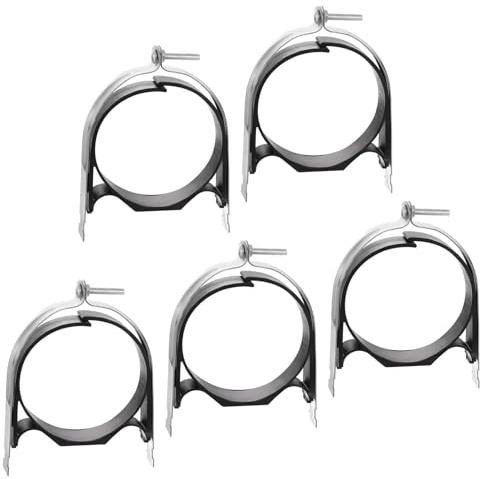 uxcell Rubber Cushion Strut Clamp 5Pcs 6-1/2 Cushioned Clamp Strut Rigid Steel Pipe Clamp for Mounting PEX Pipe Tubing to Strut Channels