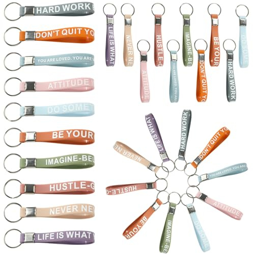 Bekeify 60 Porte-Clés Cadeau Noël - Porte-Clés Original pour Femme, Amie, Meilleure Amie, Amitié, Fils, Fille, Soeur, Frère, Collègue - Inspiration et Encouragement