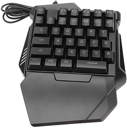 Tbest e HandeyboardOne Handeyboard35-Tasten-Tastatur Gaming-TastaturRGB-Tastatur, Einhand-Gaming-Tastatur 35 Tasten RGB-Hintergrundbeleuchtung Omic Tragbare Gaming-Tastatur Zum Tlling