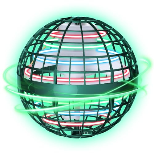 2026 Flying Orb Ball Toy - Christmas Cool Novelty Gift Hover Ball Galaxy Boomerang Hand Drone Magic Floating Ball Orbit Mini Outdoor Fidget Toy Stocking Stuffer for Kids Boys Girls Teens - (Green)