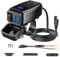 Presa USB per moto, impermeabile, doppia presa USB con interruttore e misuratore di tensione LED, QC 3.0, doppia presa per 12 V – 24 V, moto, camper, auto yacht