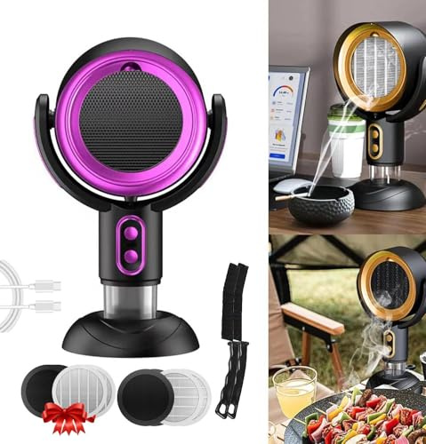 Purificador de humo, ventilador alto para fumar, Akafinds The HighFan, ventilador purificador de humo, purificador de humo, extractor de cocina portátil con campana extractora, campana extractora port
