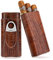 Estuche para Puros, Humidor de Puros, Estuche Humidor Portátil para Puros, Estuche de Viaje para 3 Puros, Humidores de Cuero de Puros con Cortador de Cigarros para Viajes,Viajes de Negocios