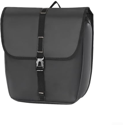 Eawfgtuw Fahrradtasche 23L Wasserdicht Polyester Fahrrad Satteltasche Heckträger Aufbewahrungspack mit Halbklappenverschluss Design und Tragegriff für Radfahren Pendeln Touring Schwarz