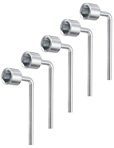 QUARKZMAN 5 Piezas Llave De Vaso Hexagonal En Forma De L De 18mm Métrica De Acero Al Carbono De Un Solo Extremo De 6 Puntos Para Reparaciones Generales Mantenimiento