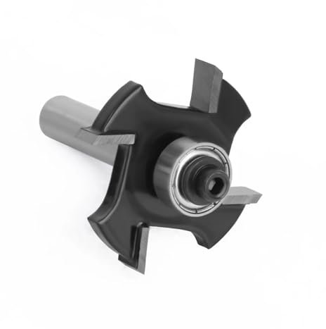 1pc 8mm Shank Four Blades T-Sloting Biscuit Joint Slot Cutter Jointing Slotting Router Bit Milling Cutter Woodworking ﻿(8X36.7X5mm)