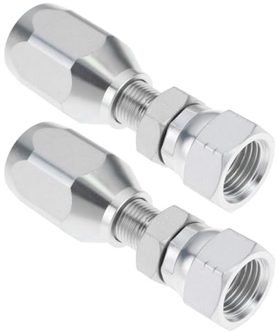 OTOTEC 2 Accesorios de Manguera Hidráulica Reutilizables BSP de 3/8'' para Manguera de Alambre R1T 1SN 1
