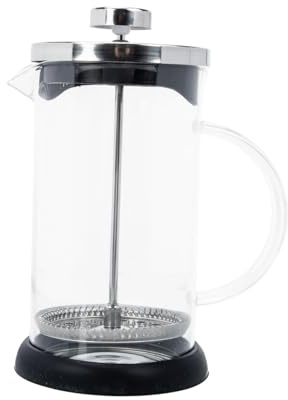 LIGIGWASH Prensa Francesa de Vidrio y Acero Inoxidable para Café y Leche Resistente al Calor Fácil de Usar para Cocina y Oficina Cafetera Manual con Espumador Rápido para Leche y Café