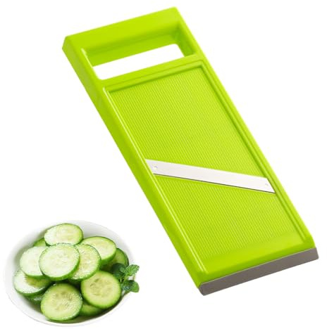 Portable Vegetable Chopper,Stainless Steel Handheld Veg Chopper,Multi-Functional Vegetable Slicer with Ergonomic Handle,Carrot Food Cucumber Potato Slicer,for Potatoes,Onions,Carrots(Green)