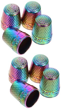 Anneome Lot de 8 Set de Dés à Coudre en Métal Protège-Doigts Ergonomiques pour Couture Main Quilting et Broderie Kit Accessoires de Couture pour Travaux Manuels Précis et Confortables