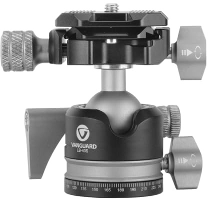 Vanguard LB-40S Rótula de Bola para trípode de Perfil bajo | Ball-head, Profesional, Bola de 25mm, Capacidad hasta 5kg, Arca
