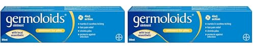 Germoloids Haemorrhoid Treatment & Piles Treatment Ointment, Triple Action with Anaesthetic to Numb the Pain & Itch, 55 ml (Pack of 2)