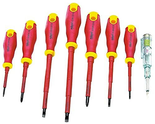 Rolson Tools 28737 7 Piece VDE Screwdriver Cushion Grip Handle