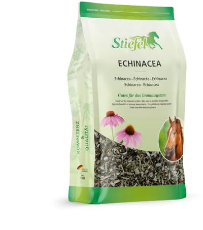 Stiefel Echinacea für Pferde, 100% naturbelassen, zur Verbesserung des Wohlbefindens, Stärkung der Abwehrkräfte, indianisches Kraut, Sonnenhut, 500g