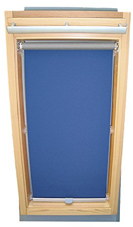 Easy-Shadow Hochwertiges Abdunkelungsrollo Rollo Thermo blau für Velux DKL/RHL-EP GGL,GPL,GHL,GTL,GXL,GDL MK08 ALU // Maßanfertigung