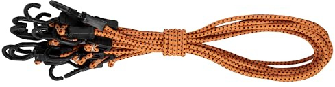 Kotap MABC-48 Lot de 10 tendeurs réglables tout usage avec crochets, 122 cm, orange/noir