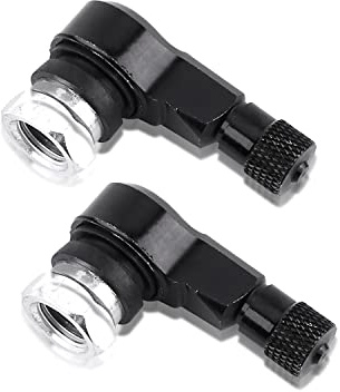 90 Grad Reifen Ventil Vorbau -Keenso Universal Motorrad Aluminium Reifen Ventilschäfte Kappen 11.3mm (Schwarz) Auto Körper Reparatur