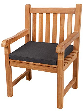 Gutekissen® Sitzkissen für Bank, Gartenschaukeln, Sitz, glatt. FK5 (60x60x5, Dunkelgrau)