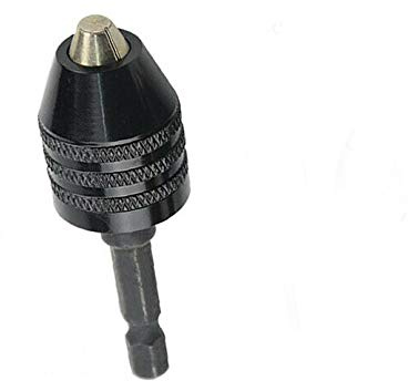 SENRISE - Portabrocas universal para taladro eléctrico (1 unidad, 0,3 a 10 mm), negro