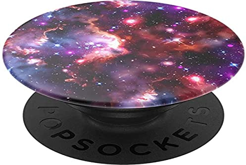 PopSockets PopGrip 801706 Hopfällbar Stativ och Grepp för Smartphone och Surfplatta med en Swappable PopTop, Dark Nebula