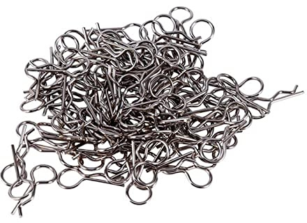 VGEBY 100PCS Federstecker, RC Karosserie Klammern Clips Body Shell Pin Federsplinte Passend Für HSP HPI RC 1/10 Modell Auto Ersatzteil