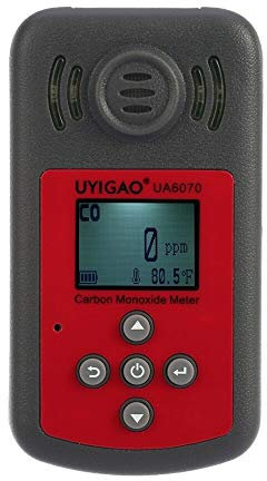 Moniteur de détecteur de gaz de monoxyde de carbone tenu dans la main d'appareil de contrôle de mètre de haute précision avec l'affichage à cristaux liquides Alarme légère saine 0-2000ppm
