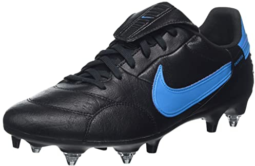 Nike Herren The Premier 3 SG-PRO Anti-Clog Traction Soccer Shoe, Black/Laser Blue, 40.5 EU