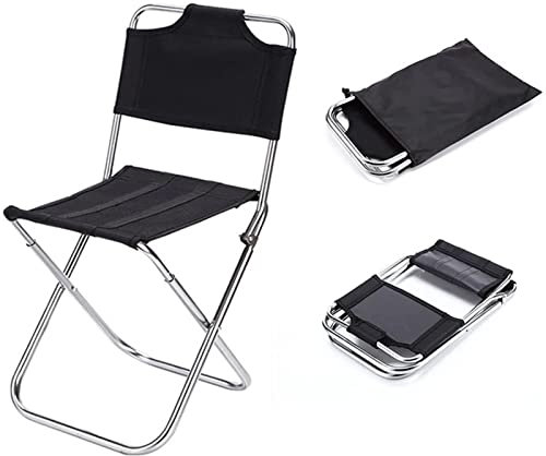 Hengshitong Campinghocker, ultraleichter Klapphocker mit Tragetasche, 18-Zoll-Faltbarer Angelstuhl, Leichter Campinghocker, tragbarer Sitz, kompakter Stuhl für Outdoor-Wandern, Aufwachen, Reisen