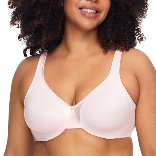 Warner's® Signature Support Cushioned Underwire for Support and Comfort Underwire Unlined Full-Coverage Bra 35002A Rosewater