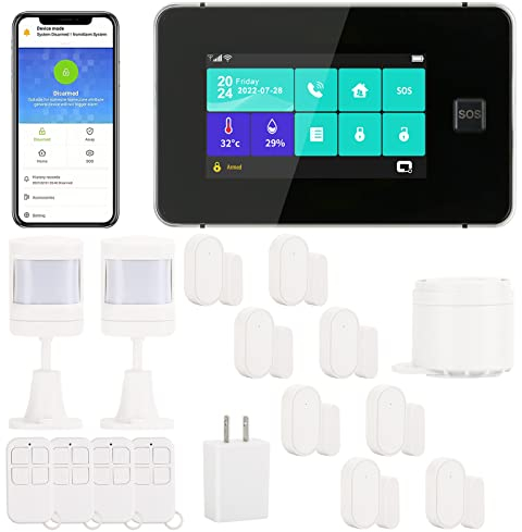 D1D9 Home Alarm System Touch Screen Burglar House Security 18 pcs WiFi APP DIY Wireless GSM