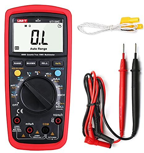 UT139C Digitalmultimeter Handheld True RMS Auto Range Meter Kondensator Tester Handheld 6000 Zähl Voltmeter Temperatur