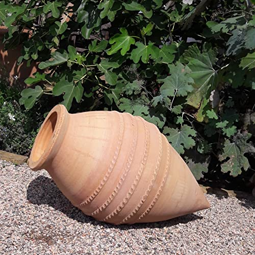 Palatina Werkstatt Exklusive Terracotta Amphore liegend Vitex 70cm – 100% handgefertigtes Unikat – Verleihen Sie Ihrem Garten- & Innenbereich unwiderstehlichen Charme