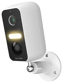 Beafon, Smart Home, Safer 3L, schwenkbare Überwachungskamera für den Außenbereich mit LED Licht, 3MP Super HD Kamera, IP65 Schutz gegen Strahlwasser und Staubdicht, weiß, Netzwerk 2,4G, WiFi