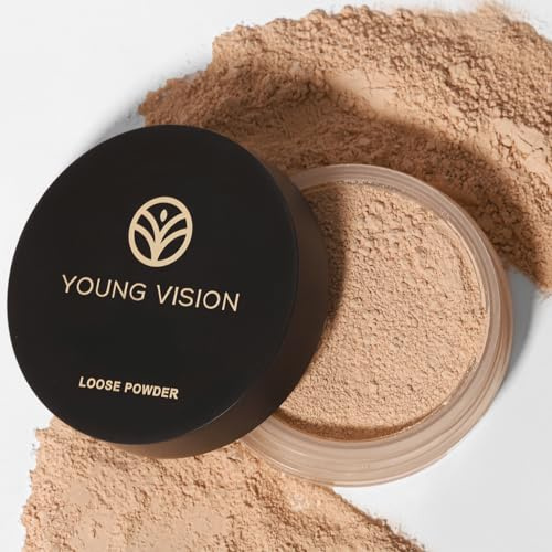 YOUNG VISION Makelloses Finish Loses Puder - Transparentes Fixierpuder, Kaschiert Feine Linien & Unreinheiten, Leicht, Langanhaltend, Für Alle Hauttypen Geeignet (Naturbeige)