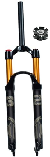 FukkeR 26 27.5 29 Zoll Fahrrad Luft Federgabel 1-1/8 Gerader Schaft City Bike Trekking Vorderrad Gabel Federweg 120mm Schnellspanner 9 × 100 QR Für DH AM (Color : Black Manual, Size : 29inch)