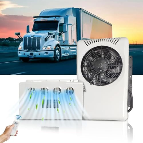 VBVARV Air Conditioner 9000BTU, Mini Split DC Air Conditioner, Camper Mini AC Unit Low Noise Fast Cooling for Trucks, Semi-Truck, Trailer Tractor, Vans, Camper, Pickup, Motorhome,White