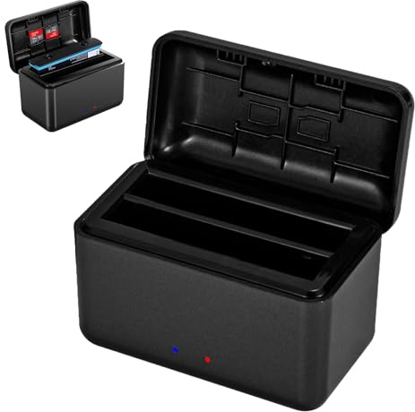 CERFFOOL Fast Charge Hub for Insta360 X4 Portable Charger for Action Camera 2 Channel Battery Quick Charging Storage Station USB Type C Cable Protective Case Action Camera Accessories