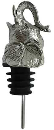 OUNONA Elephant Head Alloy Wine Pourer Bottle Stopper Wine Stopper Pourer for Home Party Random Color