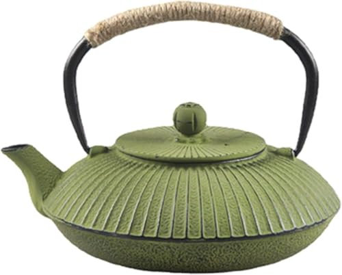 Tetera japonesa resistente de hierro fundido vintage, colador de té de hierro fundido, tetera de hierro fundido, tetera tradicional japonesa de hierro fundido con colador de té de acero inoxidable