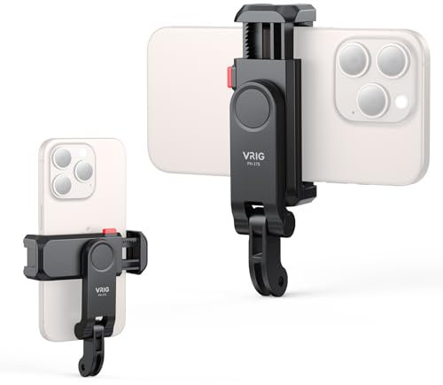 VRIG Support de téléphone / kit adaptateur Hot Shoe Mount compatible avec caméra d'action GoPro Hero 11 10 9 8 7 6 5, DJI Osmo Action/Action 2, iPhone13 Pro Max, Samsung, fixation sur appareil photo