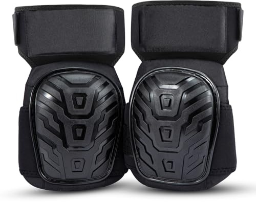 Youyijia Professional Knee Pads with Heavy Duty Foam Padding and Gel Cushion for Work,Gardening & Construction Knee Pads for Men and Women (Black)