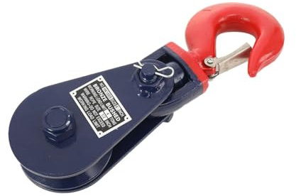 YILIKISS 4 Ton Snatch Block with Swivel Hook, Heavy Duty Wire Rope Pulley Block Roller, Loading Pulling Lifting Block