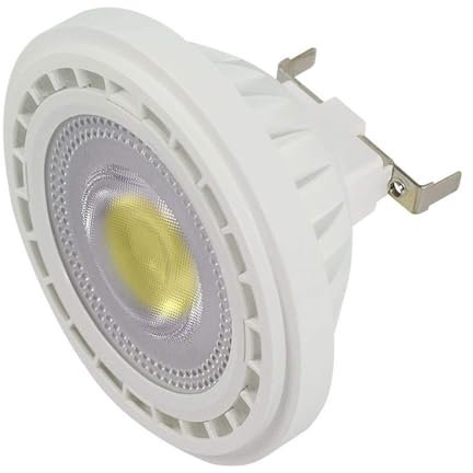 OUHFCASN 1 bombilla reflectora LED AR111 de 12 W, GU10 G53, de aluminio, for reemplazar focos LED empotrados. Para iluminación comercial e industrial(Warm white,G53)