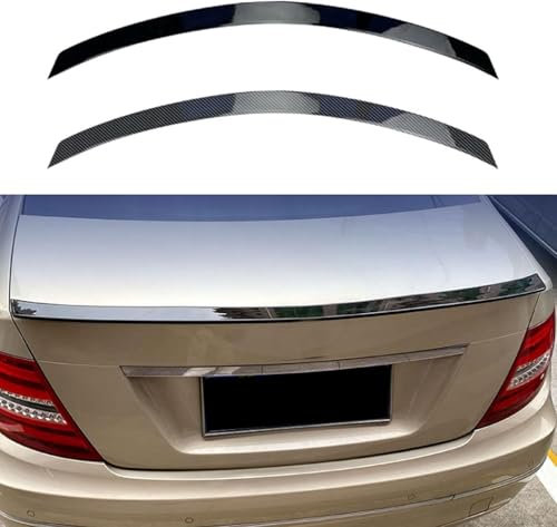 WangjunF Auto Kofferraum Heck Spoiler für Mercedes Benz C W204 C180 C200 2008-2014, Spoiler Heckspoiler Heckflügel Car Tuning Accessories,Black