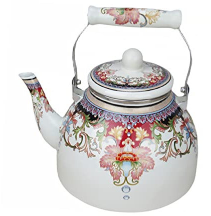 HOLIDYOYO Théière Émaillée Résistante Chaleur Design Élégant Pour Maison Et Restaurant Idéale Pour Infuser Thé Et Compatible Plaques à Induction