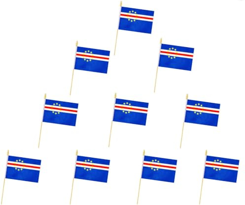 Cape Verde Flags, Cape Verdean Mini Flag Small flag, for Party, Shops and Bars Decorations, And International Day Celebrations. (CV)
