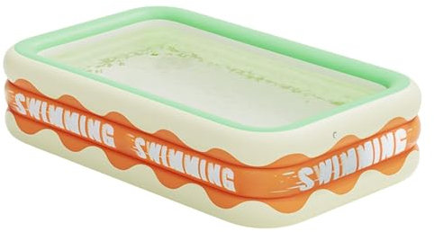 Piscina Inflable para Niños Rectangular, Piscina Hinchable PVC, Bañera De Soplado De Tamaño Completo Reutilizable Y Multipropósito, para Fiesta De Verano En La Piscinas Interior Exterior